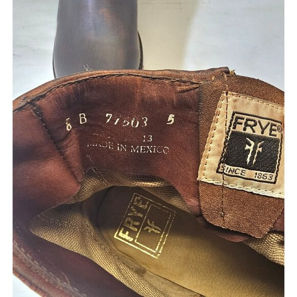 Frye Women's Brown/ Beige Veronica Canvas/Leather Shortie Ankle Boots Size 8B - Picture 13 of 16